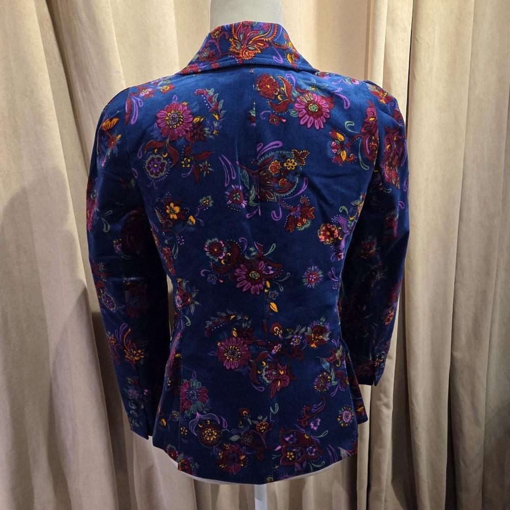 Modcloth Blue Floral Blazer Jacket - Picture 6 of 14